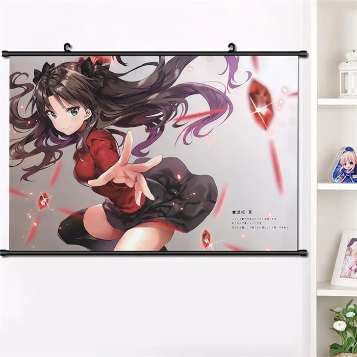 Японское аниме Fate/stay night tohsaka Rin сексуальный косплей стены прокрутки Фреска плакат настенный висящий плакат Otaku домашний декор сбор 40*60 см - Цвет: W