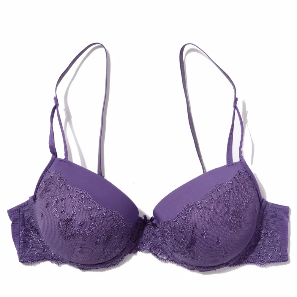 

bra Sexy brace Europe and the United States genuine mesh embroidered thin thin cup underwear braless
