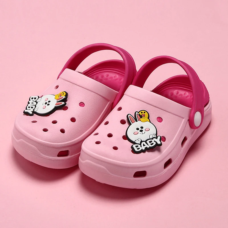 Summer Sandals Boys Cartoon Water Beach Croc Shoes For Kids Bear Bunny Anti slip Baby Girls Clogs Garden Children Slippers