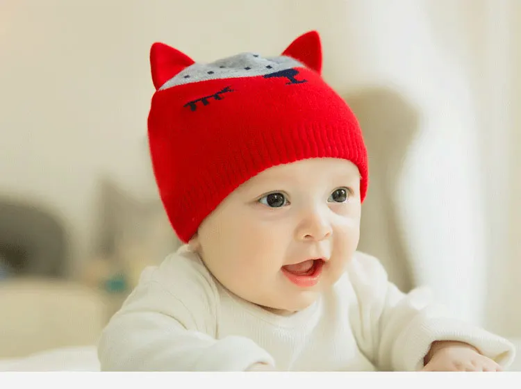 CieiK Baby Fotografie Props Newborn Cap crochet Fox Hats for Kids Boys Girls Photography Baby beanie Autumn Winter Toddler (16)