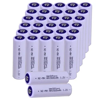 

Real capacity! 32 pcs AA 1.2V NIMH AA rechargeable AA battery 1500mah for camera razor toy remote control flashlight 2A