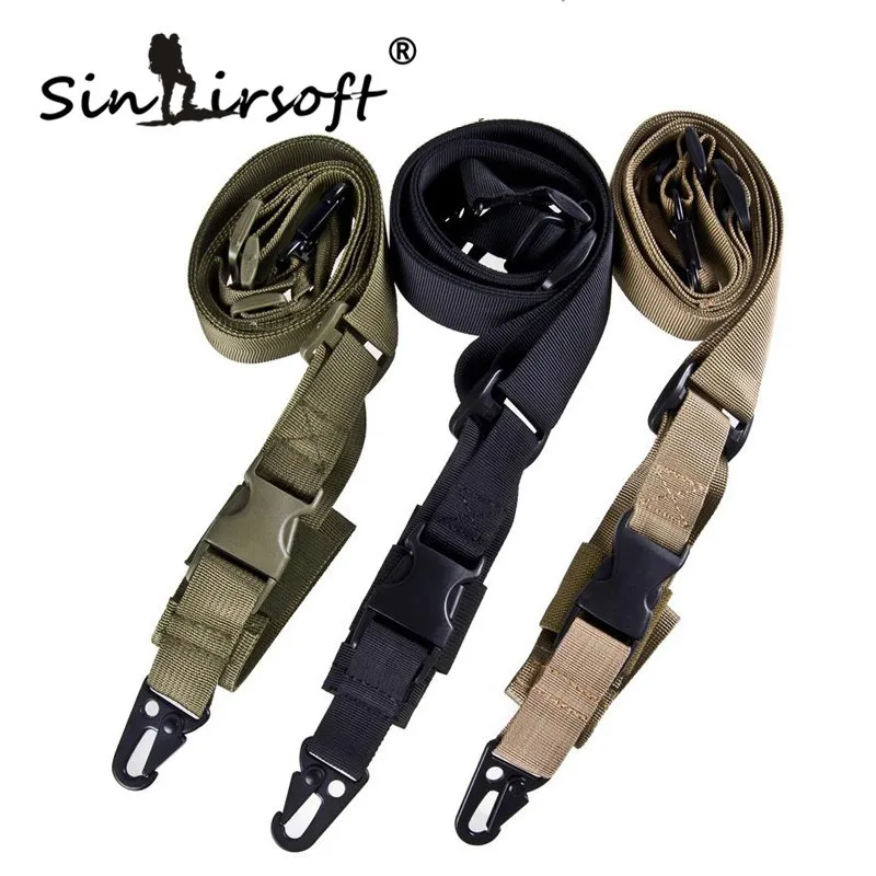 

SINAIRSOFT 3 Point Quick Detach Sling Strap Three Point Rifle AR Sling Adjustable Tactical Airsoft Gun Strap for Hunting Bag