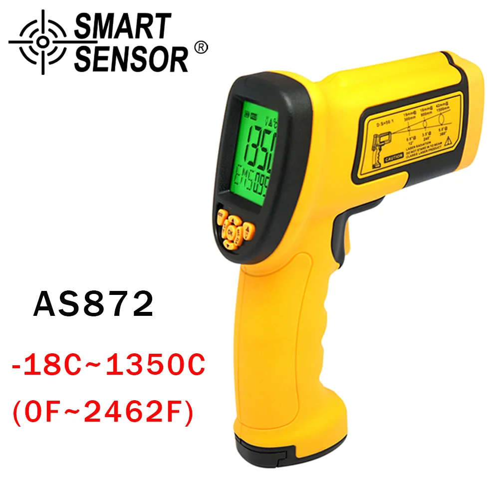 

SMART SENSOR AS872 -18~1350C Infrared Thermometer Industrial Temperature Gauge Handheld Infrared Thermometer Gun