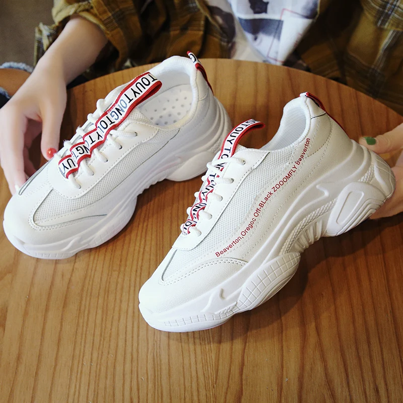 

New Sneakers lace up running Shoes comfort women Shoes breathable women sport shoes women platform sneakers chaussure femme
