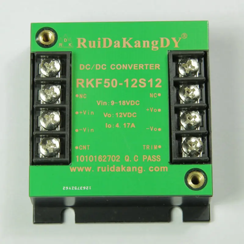 DC-DC понижающий источник питания RUIDAKANGDY RKF50-12S12 VIN DC-DC9-18V до 12V-4.17A | Электроника