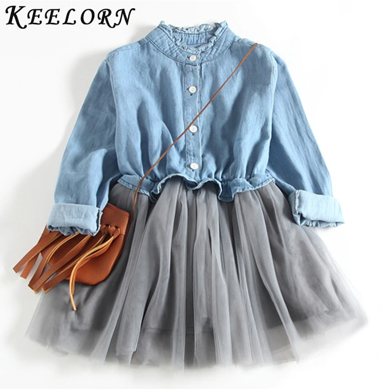 

Keelorn Girls Dress 2018 Fashion Style kids Dresses For Girls Colorful Mushroom Print Princess Dress Autumn Winter Girls Clothes