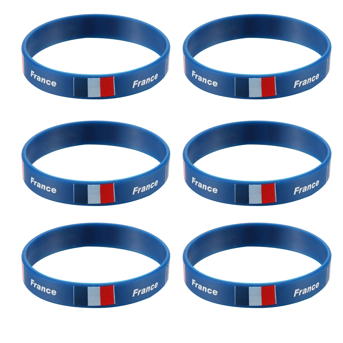 Buy 6 Pcs Country Silicone Wristband Fashion Sports