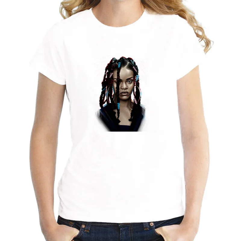 

rihanna summer girl short t shirt women t-shirt casual harajuku printed white tshirt female kawaii WTW282