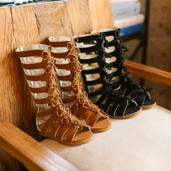 

2019 summer fashion Roman boots High-top girls sandals kids gladiator sandals toddler child sandals girls high quality shoes
