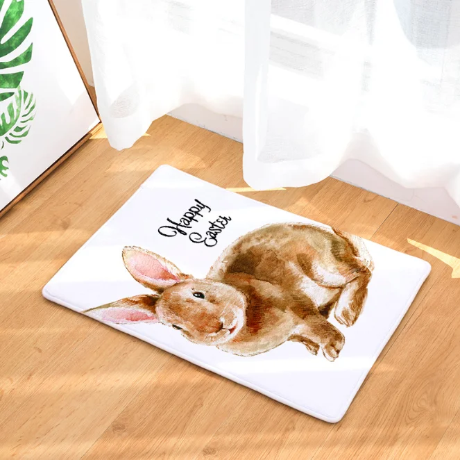 

Cartoon Rabbit Bunny Doormat Bath Kitchen Carpet Decorative Anti-Slip Mats Room Car Floor Bar Rugs Door Home Decor Gift