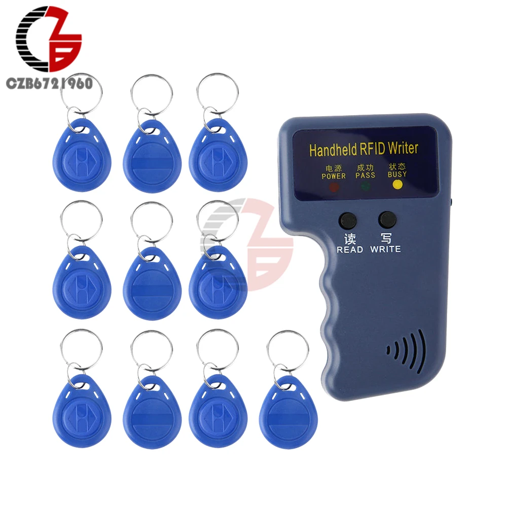 

125KHz Handheld RFID Writer/ Copier/ Readers/ Duplicator With 10PCS ID Tags