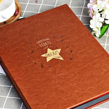 

2018 new Large capacity leather stamping manual album self-adhesive DIY photo album family photo album film mulch