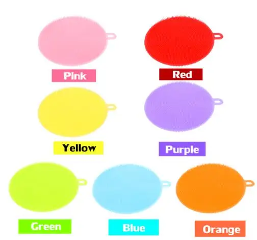 

Silicone Dish Wash Brushes Dish Cooking Tool Hot Silicone Dish/Pot/Plate Washing Antibacterial Mildew Free Brush