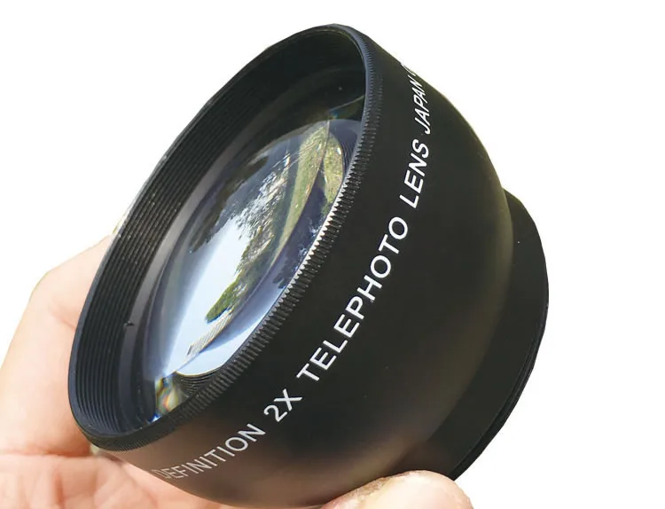 Объектив камеры телеконвертер объектив 2.0X фокусное расстояние Дополнительные линзы 49/52/55/58 мм SLR объектив Расширенный телескоп