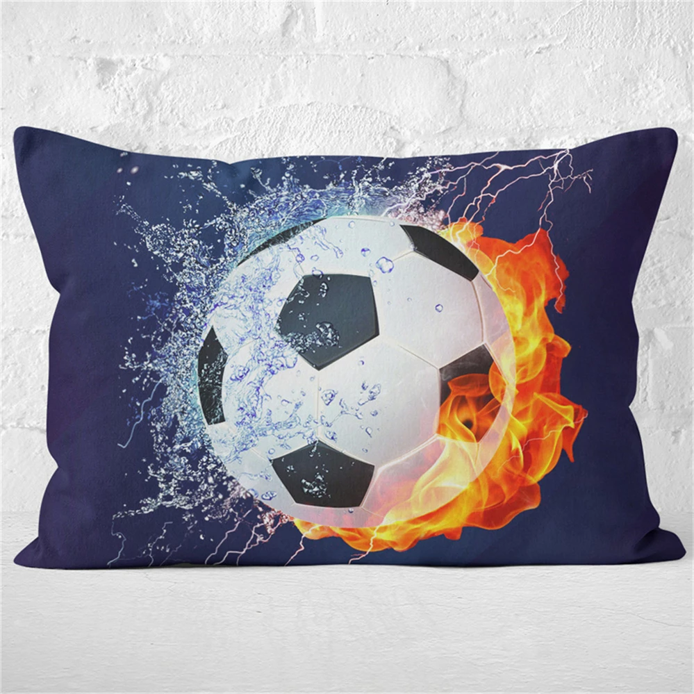 3D спортивная наволочка дизайн футбольной подушки Чехол для мальчиков подростков футбольный мяч чехол для подушки с принтом конверт карман D25