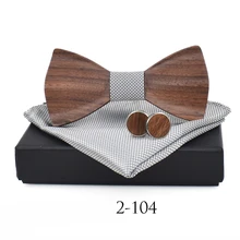 Mantieqingway элитное дерево галстук-бабочка Карманный квадратный набор сплошной цвет деревянная бабочка набор носовых платков Свадебный Карманный квадратный галстук-бабочка