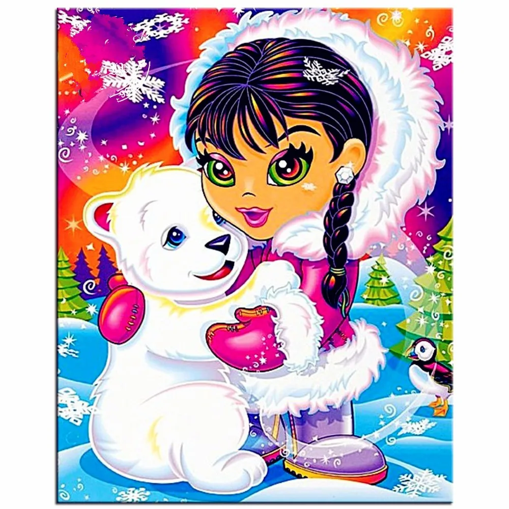 New Generation Full Diamond Embroidery Diamond Cross Stitch Crystal Sets Unfinished Decorative Diamond Painting Polar Frendship_