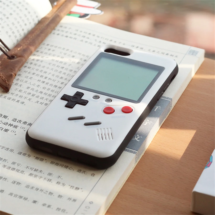 Gameboy Case Game Console Cover Tetris Phone Cases for iPhone X 6plus 6s 7 7plus 8 8plus Play Blokus Game Protective Cover