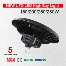 Высокое качество типа High-Bay в виде НЛО светодиодные лампы 150 Вт, IP65 НЛО Meanwell драйвер 150 Вт, НЛО 150 Вт Led High Bay Light 135lm/w 5 лет гарантии