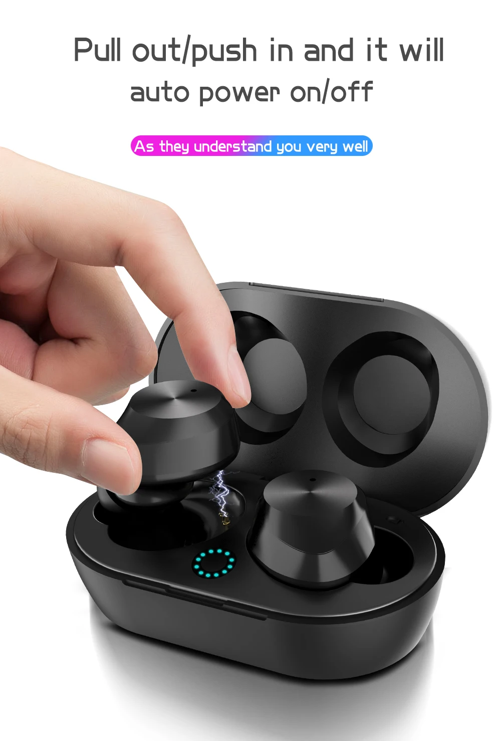 Bluetooth наушники TWS 5,0 сенсорные беспроводные настоящие стерео басы спортивные наушники с двойным микрофоном мини наушники для бега