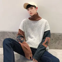 M-XXL! 2018 зимняя одежда новый цвет мужской вязаный свитер, свитер, линия одежды