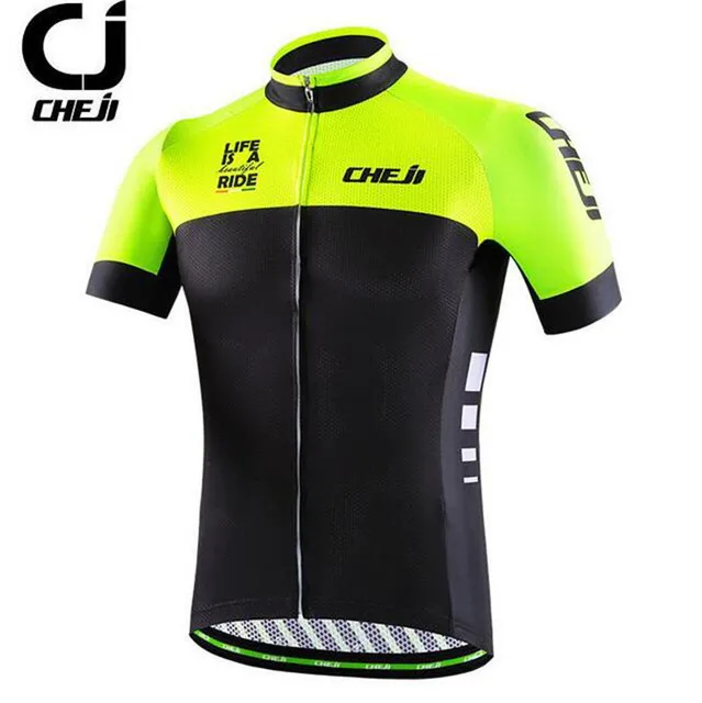 Ciclismo De Manga Ropa Cheji Bicicleta Equipo Negro Azul Hombres Del Corta Camisetas 6qEwnTOZ