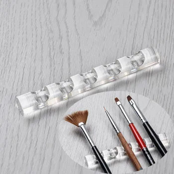 

Nail Tool Rack Nail Brush Stand Clear Acrylic Holder Display Stand Rest For 5 Nail Tools