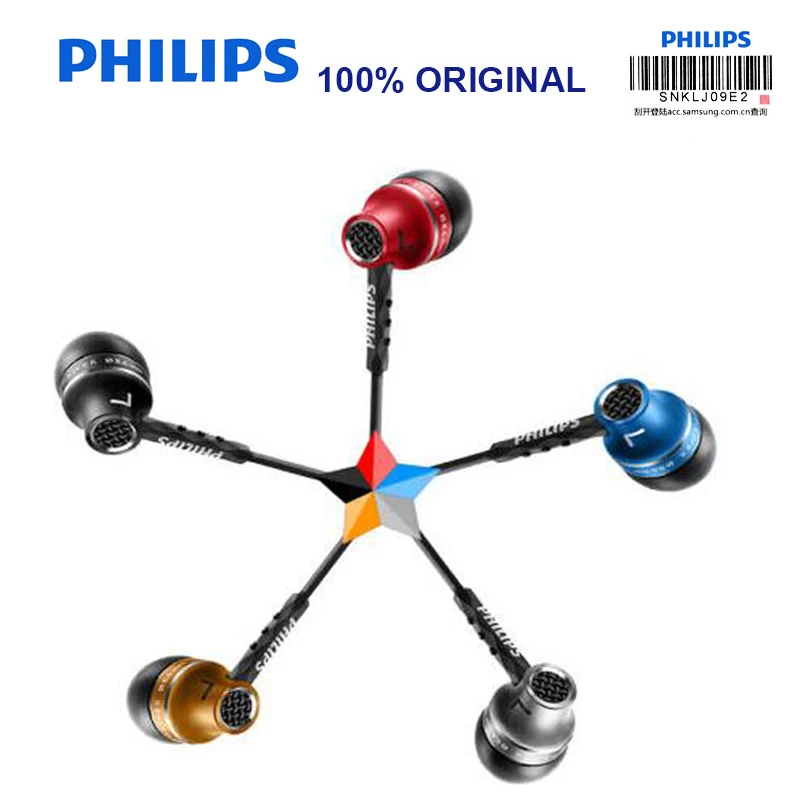 

Philips Original SHE9100 Headset with 3.5mm In-ear Noise Cancelling Earphone Multi-Color Selection for Galaxy 8 Official Test