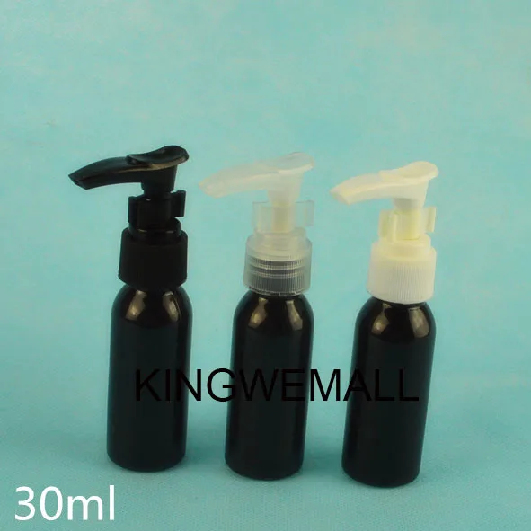 300pcs/Lot Promotion 30ml Essential Oil Bottle Black Lotion Pump Container Women Cosmetic Empty Jar Refillable 1oz Packaging | Красота и
