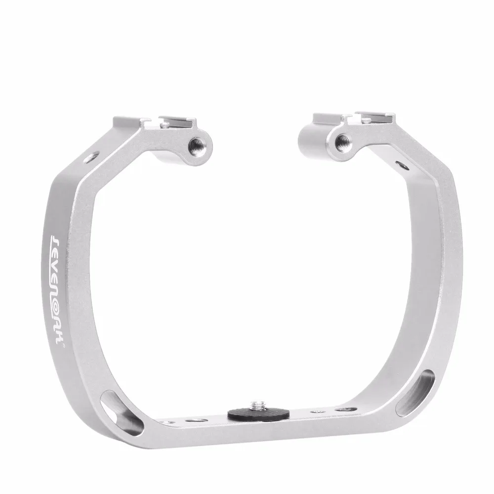 Kaufen Tauchen Unterwasser Aluminium Selfie Einbeinstativ Montieren Doppel Arm Fach Handheld Für Gopor Action Kamera Halter