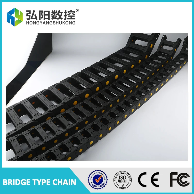 케이블 드래그 체인 와이어 캐리어 35x50mm 35x60mm 35x75mm 35*100mm 엔드 커넥터가 있는 드래그 링크 플라스틱 견인선 CNC 라우터 1M