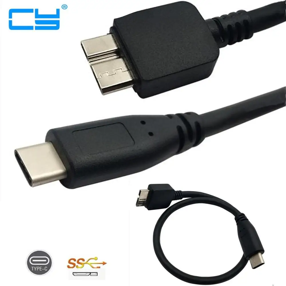 

USB 3.1 Type-C to USB 3.0 Micro B Cable Connector For MAC BOOK WINDOWS PC USB3.1 USB3.0 30cm 0.3m 100cm 1.0m