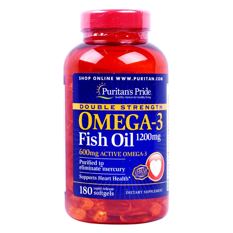 Omega-3 Fish Oil 1200 mg Active Omega-3 600 mg 180 pcs Free Shipping