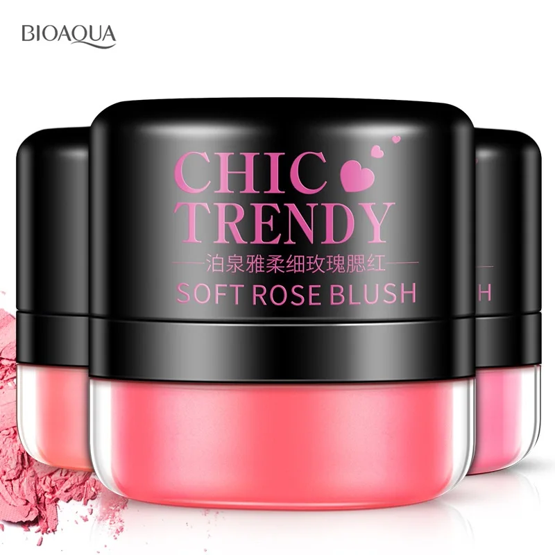 

BIOAQUA 3 Colors Blush Makeup Cosmetic Natural Baked Blusher Powder Palette Charming