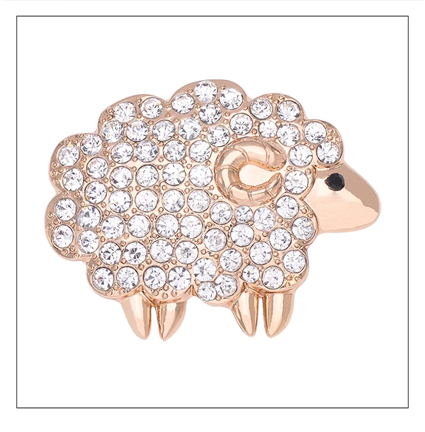 Новые Стразы брошь винтажная Милая Strass Mujer красивая Хрустальная с овцой животное