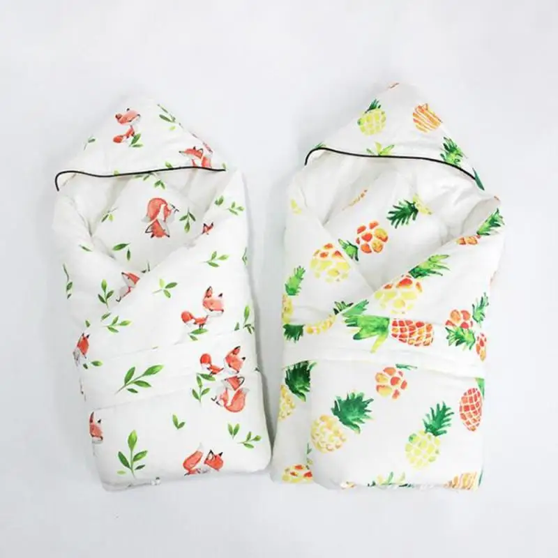 

100 x 100cm Washable Pure Cotton Cartoon Printing Blanket Baby Bedding with Removable Infill Spring Autumn Swaddling B3