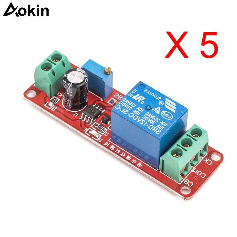 

Smart Electronics NE555 DC 12V Delay Relay Shield Timer Switch 0~10S Adjustable Module