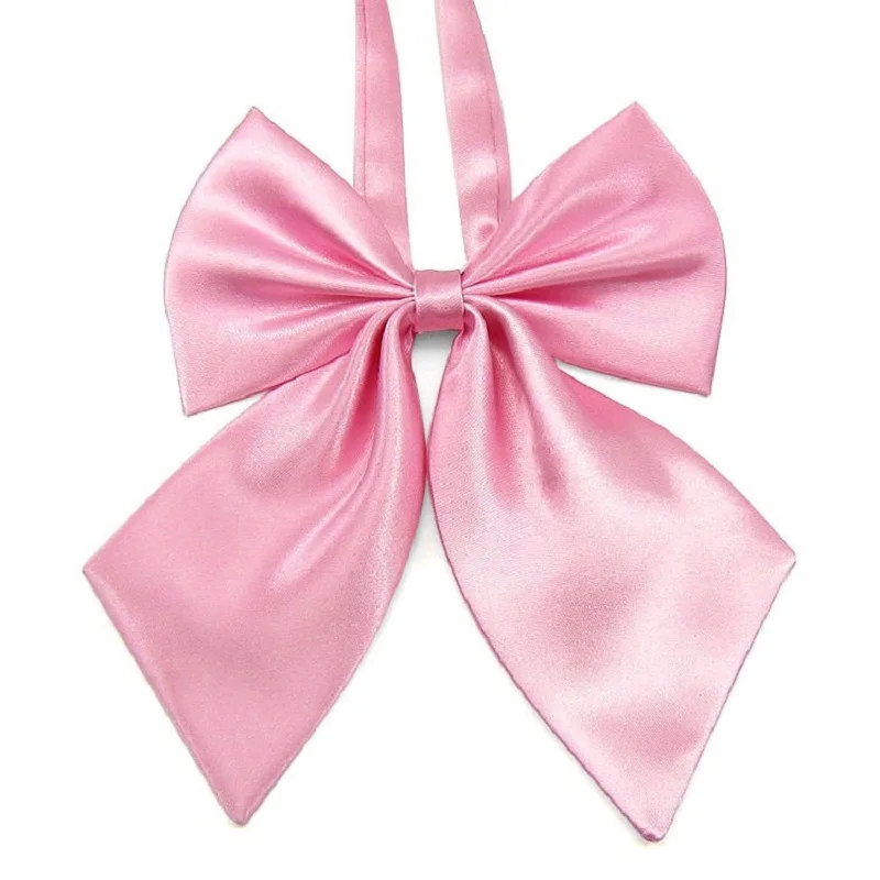 HOOYI однотонный галстук-бабочка; женские туфли с бабочками бантики-бабочки - Цвет: Pink