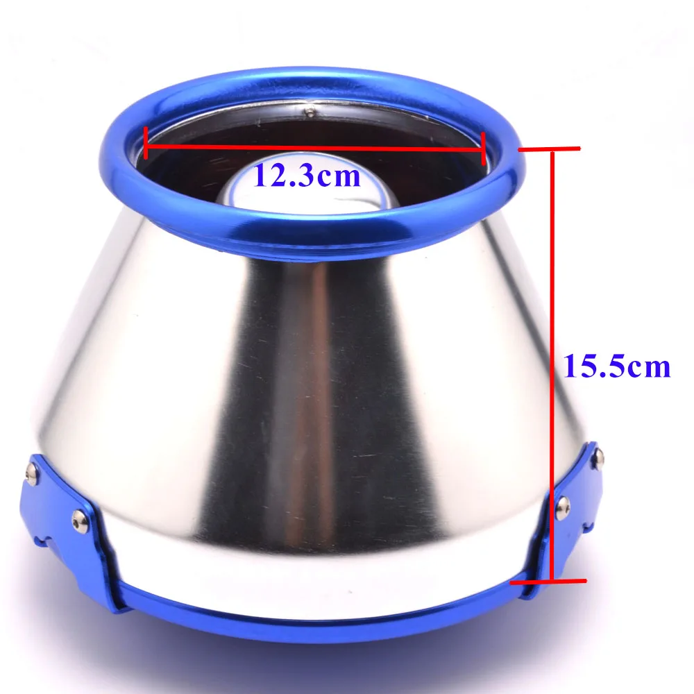Универсальный автомобильный воздушный фильтр гоночный холодный воздух инберет турбо высокий поток конус-форма для жарки фри с 3 адапторами 76-100 мм шеи