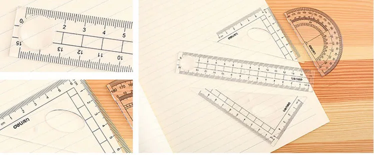 8 шт. линейка циркуль набор треугольная линейка ластик транспортир многофункциональный математический для школьные принадлежности для учащихся