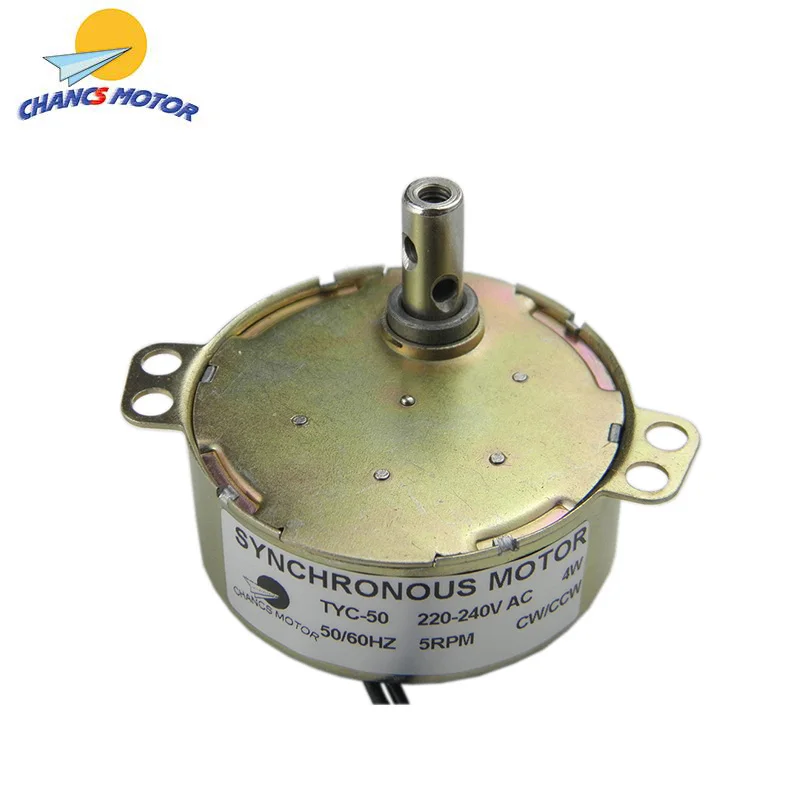 TYC 50 синхронный электродвигатель 220 В переменного тока Motor5 6RPM CW/CCW крутящий момент
