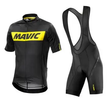 

MAVIC Pro Summer Cycling Jersey Sets Gel Padded Bike Shorts Breathable Pro Cycling Clothing Jersey Maillot Ciclismo Green