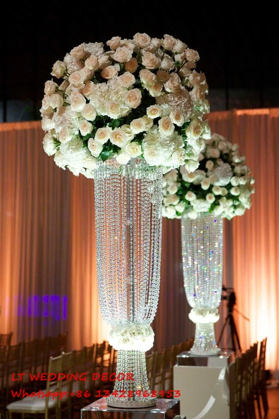 10pcs/lot 100cm tall crystal wedding centerpiece /wedding column
