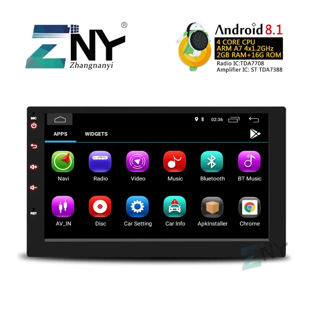 Perfect 2019 Super Slim Design 7" HD Android 8.1 In Dash Car Stereo GPS Navigation Auto Radio FM RDS Audio Video WiFi Multimedia System 2