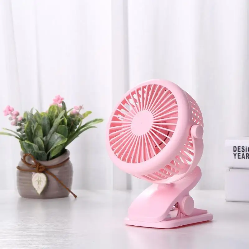 

360 Degree Rotation Turbine Fan Cooling Fan 3 Speeds 1200mAh USB Charging Brushless Motor Clip-on Turbine Small Fan With Clamp