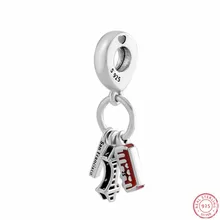 925 пробы серебряные; Золотые ворота Перемычка автомобиля 'San Francisco' тег Мотаться Бусины DIY Fit PANDORA Подвески для женщин Jewelry FL774