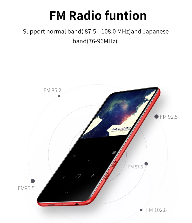 Спортивный MP3-плеер bluetooth с динамиком walkman медиа музыкальный плеер MP3 flac металлическое радио fm Портативный Hi-Fi mp 3 8g 16g 32g 40g tf