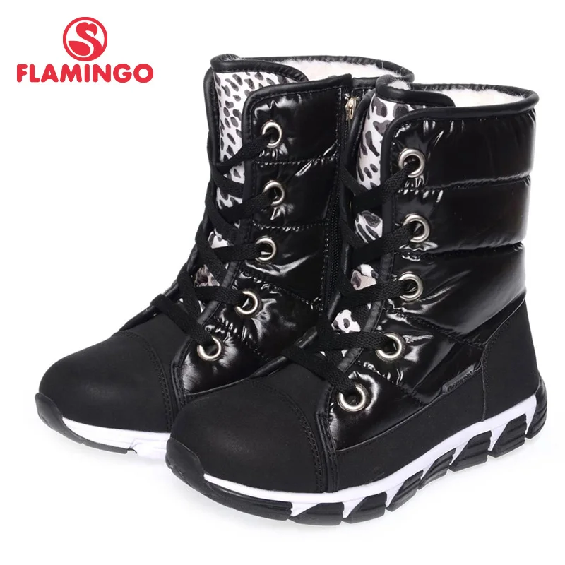 

FLAMINGO high quality fashion winter children's shoes for girl 2015 new collection anti-slip waterproof snow boots 52-NC417