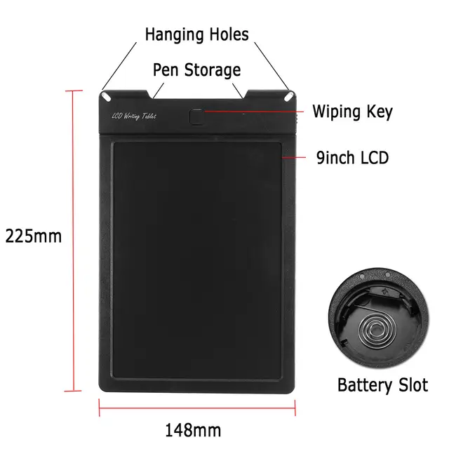 9/13inch LCD Writing Tablet Rewritable Pad Artwork Draft APP Painting Edit eWriter Digital Drawing Handwriting Pads with Pen