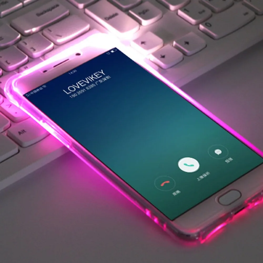

Fashion Phone Cover TPU LED Flash Light Up Remind Incoming Call Case Phone Cover Suitable for Samsung Galaxy S8 Edge
